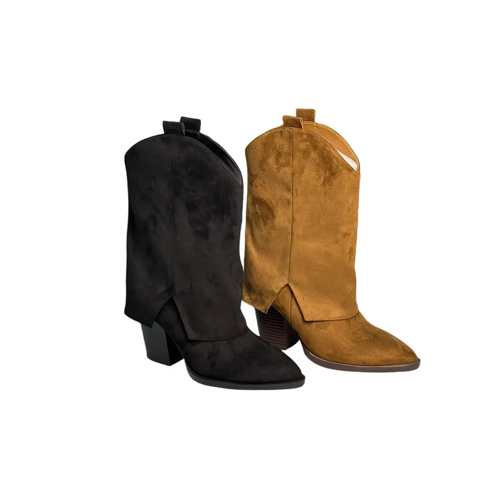 T-B030 Women’s Gothic Shoes Gladiator Round Toe Ankle Boots Models Catwalk Chunky Heel Indie Pant Boots