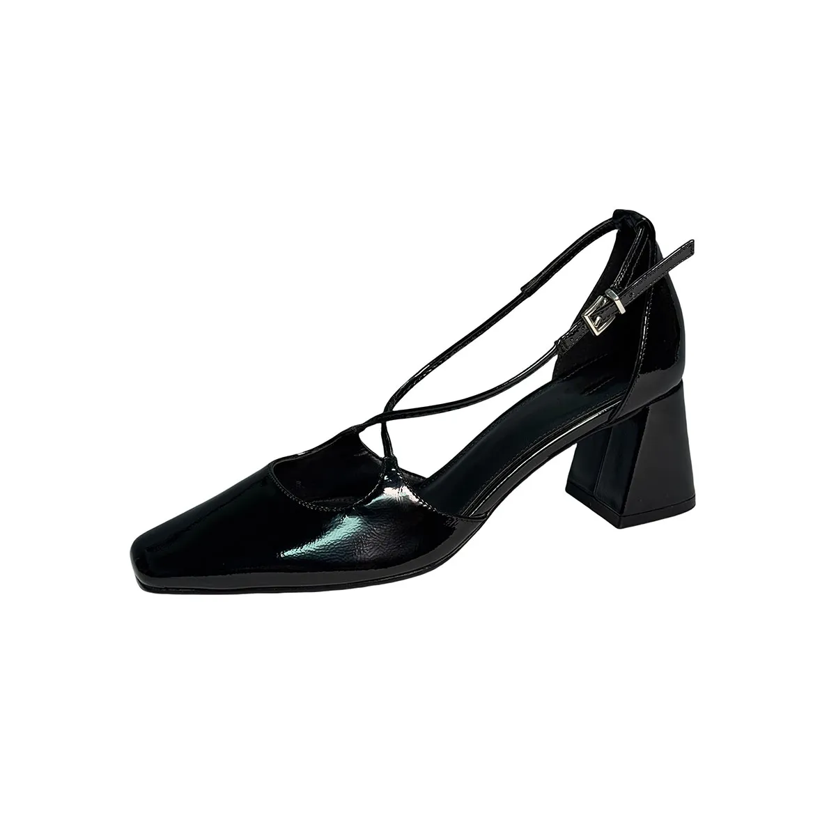 T-C016 Mary Jane New Spring and Summer French square Head High Heels Single Shoes