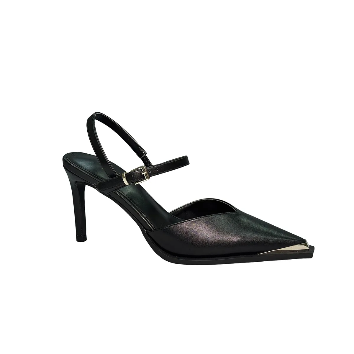 T-C055 New Black High Heeled Women's Shoes Slippers Fashion Banquet Work Pointed High Heeled Sandals