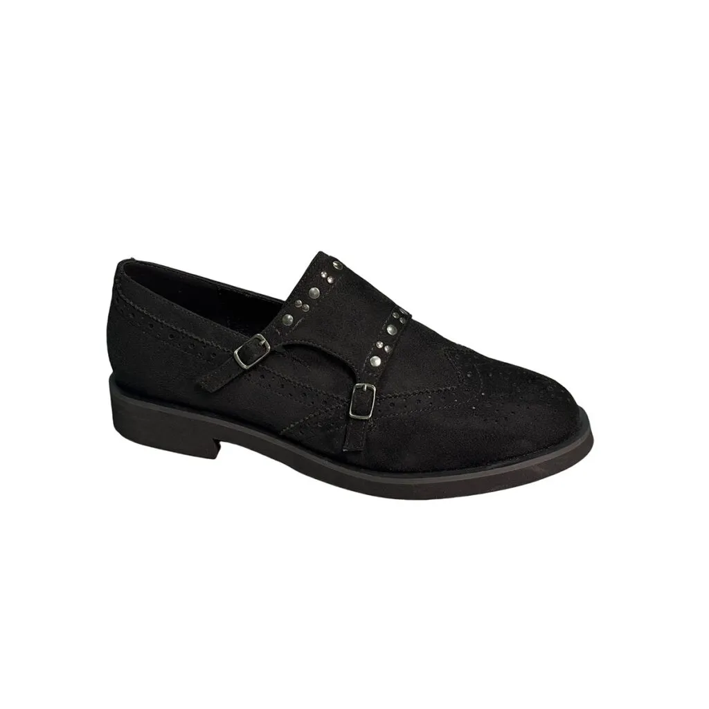 T-F019 Single Shoe Comfortable Flat Loafer with Suede Upper Genuine Leather Lining for All Seasons