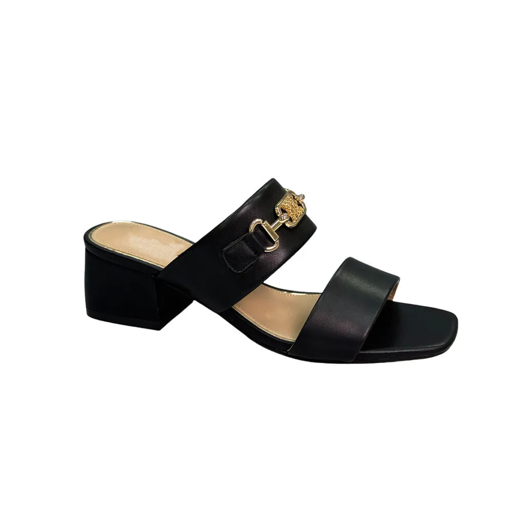 T-S033 Popular Factory square Toe Chain Strap High Heel Lady Shoes Sweet Outdoor Sandals Slip-on Sexy Summer Shoes