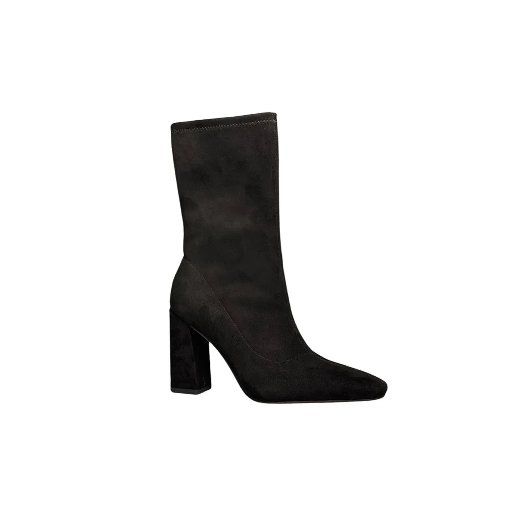 T-B042 High Quality Women’s Fashion Mid-Calf Suede Pointed Boots Versatile Thick Heels Sexy Nightclub Western Style