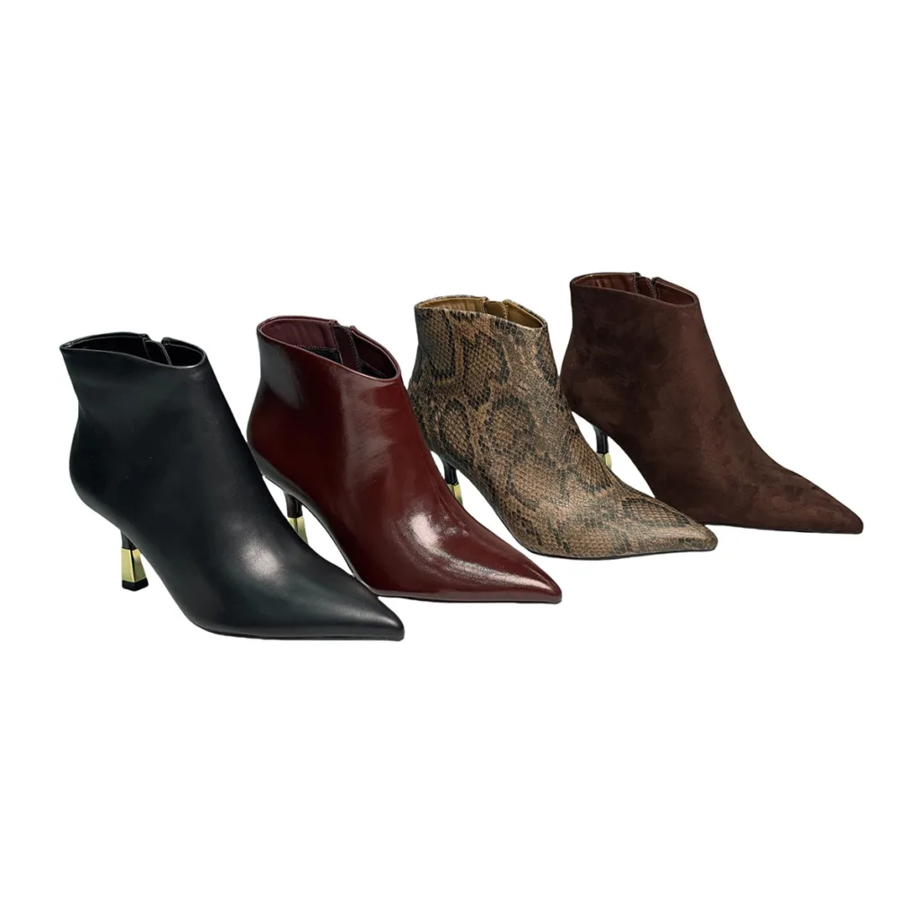 T-B046 Ankle Women’s Spring and Autumn Single Ankle Sexy Pointy Stiletto Heels Boots