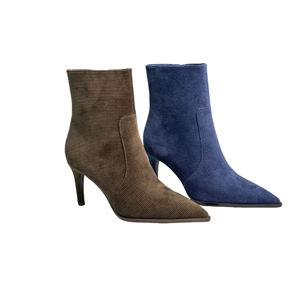 T-B051 Autumn Women Ankle Boots Pointed Toe Kitten Heel Custom Logo Office Casual Wholesale